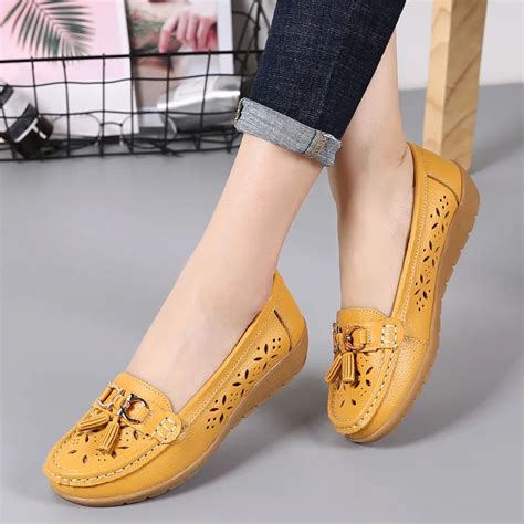 Summer Mother Shoes Woman Flats Slip On Ballerina Casual Female Shoes