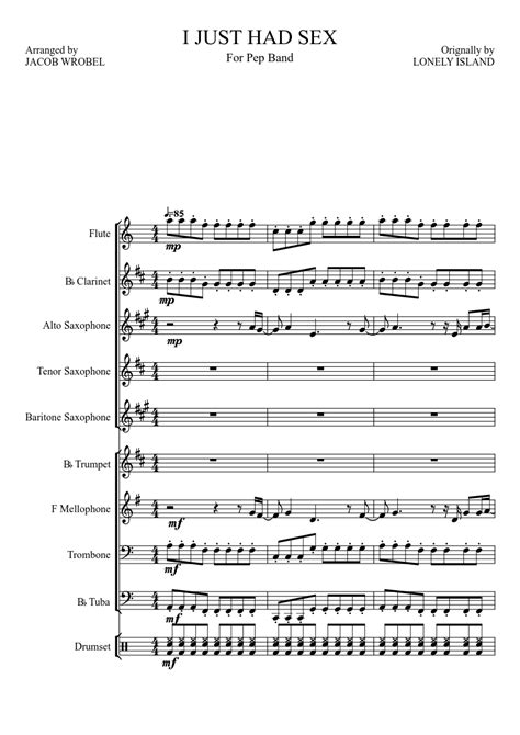 I Just Had Sex Pep Band Arrangement Sheet Music For Trombone Tuba