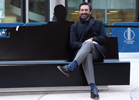 Jon Hamm Poses On Mad Men Bench In Nyc Uinterview