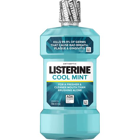 listerine cool mint mouthwash for bad breath 250ml sahajamal online