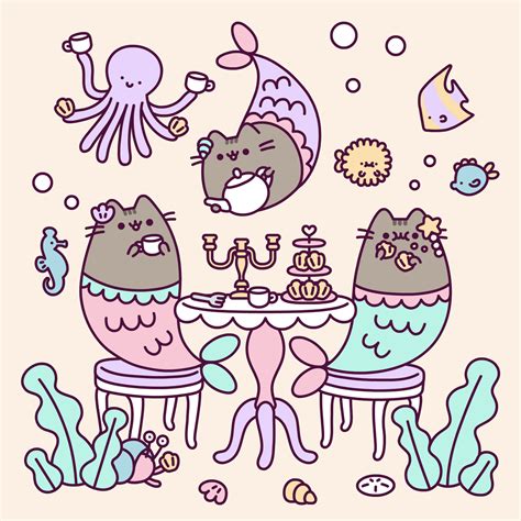 Check spelling or type a new query. Pusheen : Mermaid Pusheen Tea Party - Pusheen