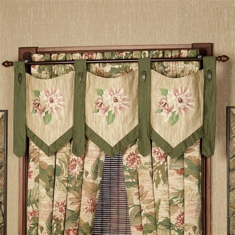 Tropical Haven Embroidered Valance Window Treatment