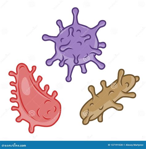 Cartoon Microbes Stock Vector Illustration Of Microbe 137191530