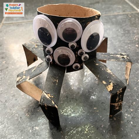 Toilet Paper Roll Spider Craft Happy Toddler Playtime