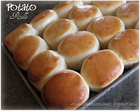 Double The Deliciousness Moms Potato Rolls Recipes Homemade Bread