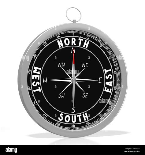 3d Compass North South East West 4 Directions Stock Photo Alamy