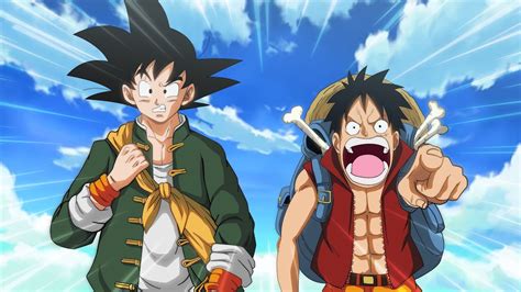 Goku And Luffy Become Friends Dragon Ball X One Piece Official Manga
