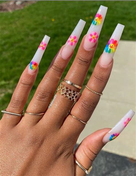 Beautiful Acrylic Coffin Nails Design For Long Nails This Summer