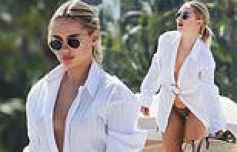 Kimberley Garner Sends Temperatures Soaring In A Plunging White Shirt As She Trends Now