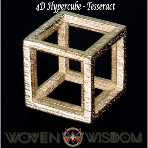 4d Hypercube Tesseract Woven Wisdom
