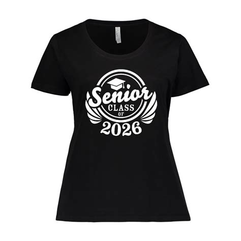 Inktastic Senior Class Of 2026 In White With Graduation Cap Womens