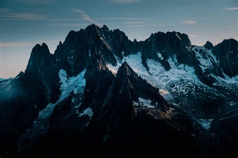 Mountains Peaks Covered With Snow 4k Wallpaper Photos