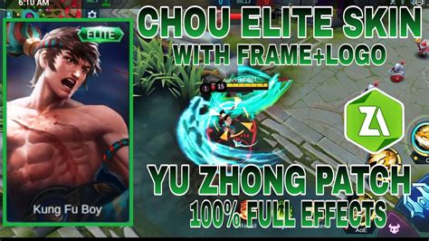 Chou Elite Skin Frame And Logo With Backup Files Mobile Legends