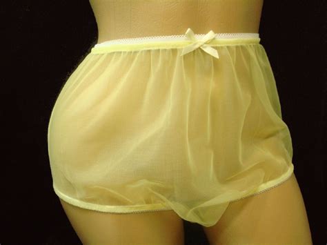 Adult Sissy Nylon Chiffon Vintage Panties Cross Dres Gem