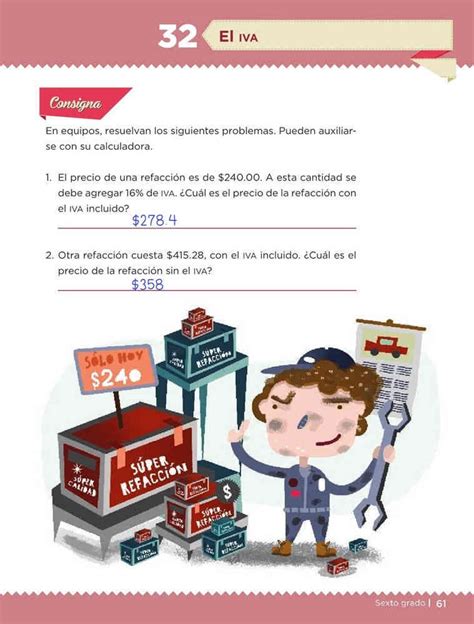 Las calculadoras en línea para verificar sus. El IVA -Desafío 32- Desafíos Matemáticos Sexto grado ...