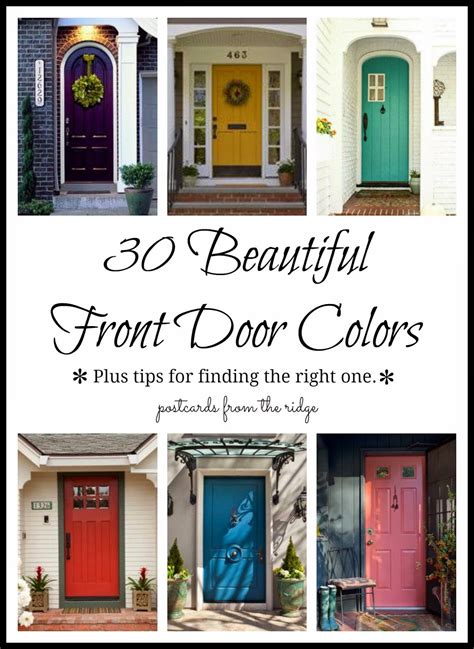 30 Front Door Colors With Tips For Choosing The Right One Postcards