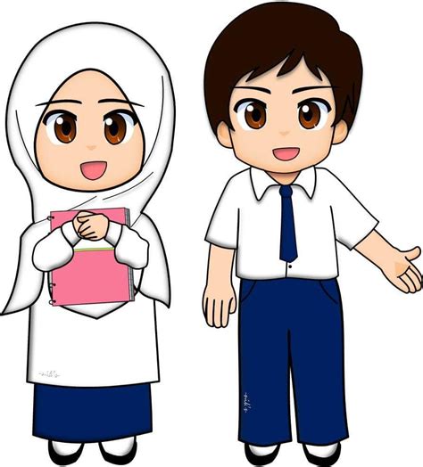 Gambar Kartun Anak Sekolah Sd Muslim Iae News Site