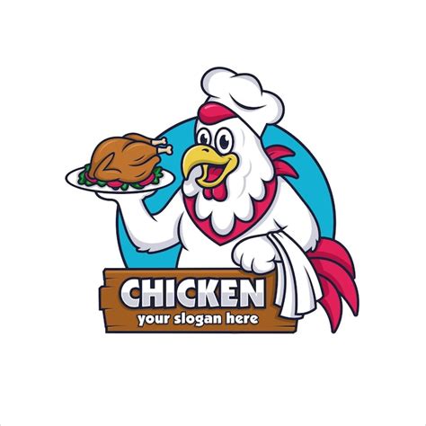 Premium Vector Chicken Mascot Design Logo