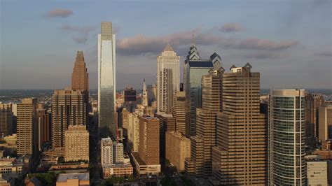 5k Stock Footage Aerial Video Of Downtown Philadelphia High Rises And