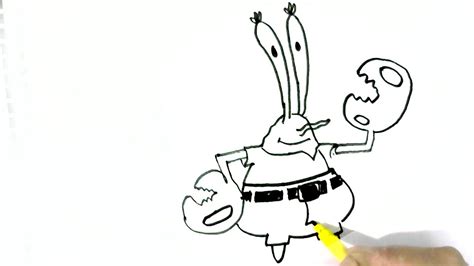 How To Draw Mr Krabs Spongebob Squarepants Easy Steps For Children