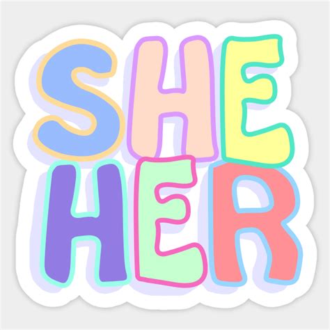 Sheher Pronouns She Her Pronouns Sticker Teepublic