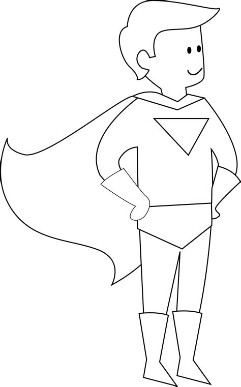 Super Hero Coloring Page Basic Character 02