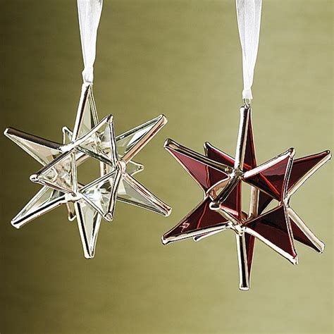 Glass Moravian Star Ornaments Holiday Things Ts Ornaments Glass