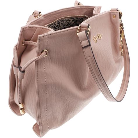 Jessica Simpson Womens Arden Pink Signature Tote Handbag Purse Large