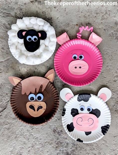 Paper Plate Farm Animals The Keeper Of The Cheerios