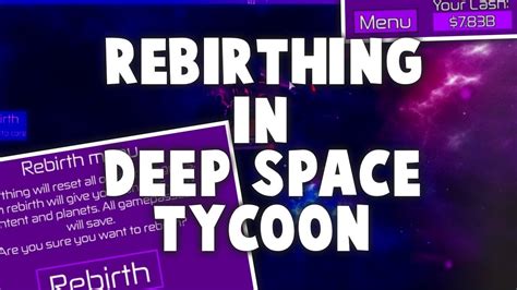 Rebirthing In Roblox Deep Space Tycoon Youtube