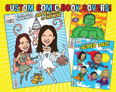 Custom Comic Book Cover Superhero Cartoon Caricature Drawing Etsy