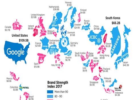This Map Shows The Worlds Most Valuable Brands By Country Indy100