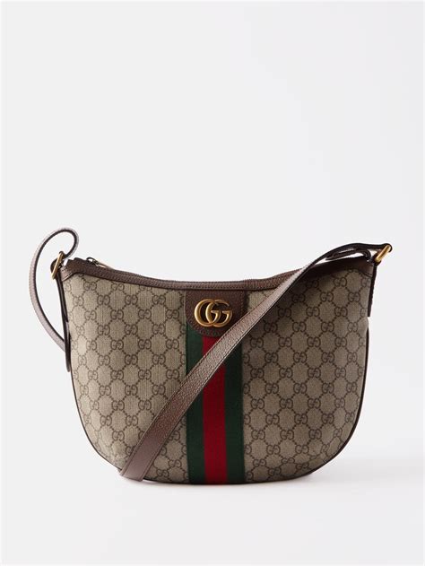 Gucci Neutral Ophidia Gg Supreme Canvas And Leather Shoulder Bag 매치스