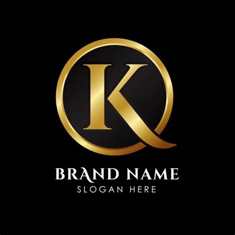 Luxury Letter K Logo Template In Gold Color K Logos Initials Logo