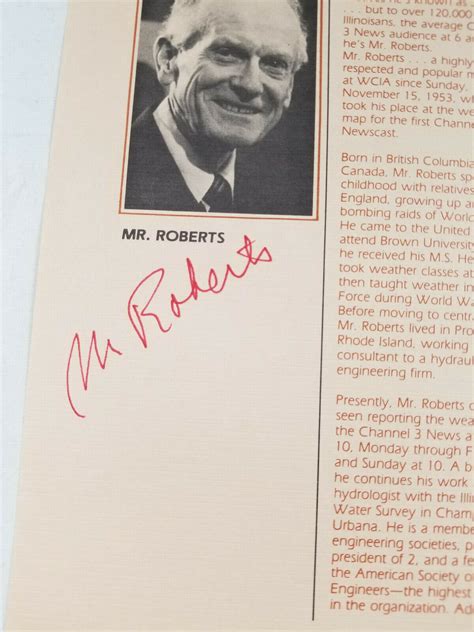 Champaign Illinois Rare WCIA Channel 3 News Anchor Mr Roberts Signed