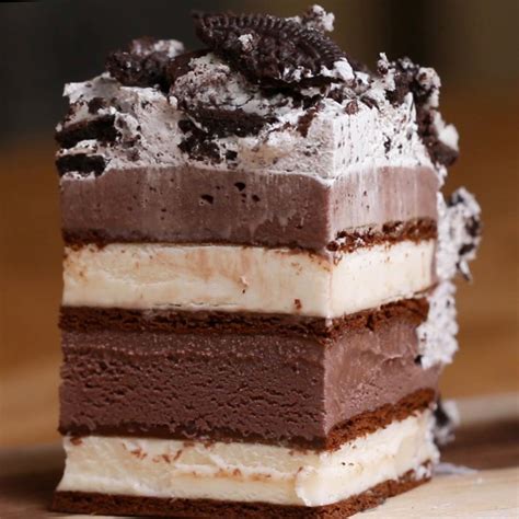 Because you can pick and choose when and how to eat both, and neither is ruined by the inherent properties of the other. Ice Cream Sandwich Cake Recipe by Tasty
