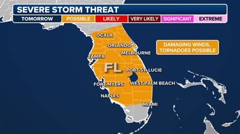 Severe Weather Possible In Florida Saturday As Noreaster Front Brings