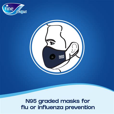 Fine Guard N95 Adult Face Mask With Livinguard Technology Infection