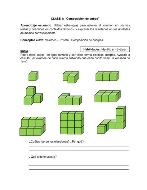 Clase 1 “composición De Cubos” Aprendizaje Nogaleschilecl