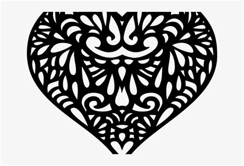 Heart Silhouette Decorative Transparent Png 640x480 Free Download