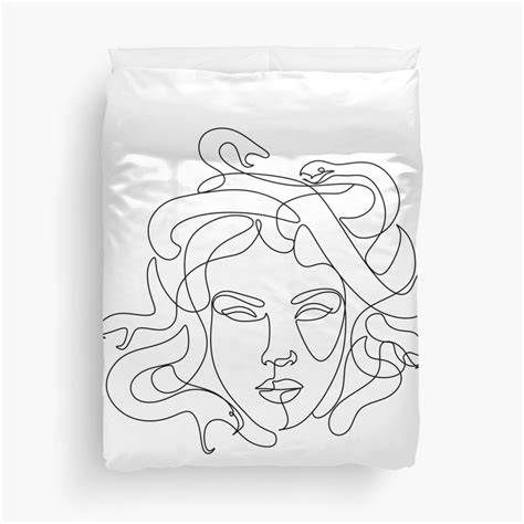 Medusa Greek Mythology Printable One Line Drawing Feminine Continuous Lines Minimalist