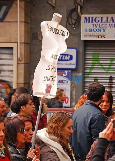 Mass Street Demonstration By Italians Especially Women Against Italian