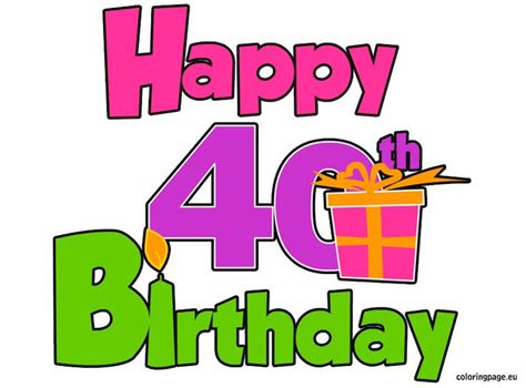 Funny 40th Birthday Pictures Clipart Best