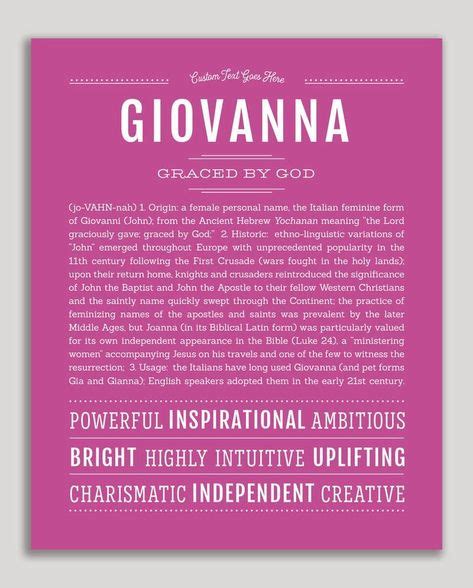 Giovanna Classic Name Print Classic Names Names With Meaning Names