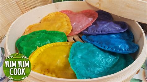 Funny And Colorful Rainbow Dumpling Valentine Day 간식 색깔