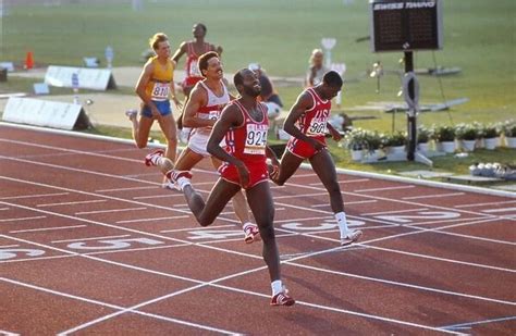 Edwin Moses Wins The 400m Hurdles Gold Medal At The 1984