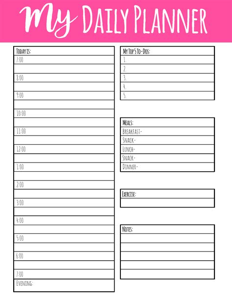 2025 Printable Calendar Free Daily Planner Sheets Cahra Corella