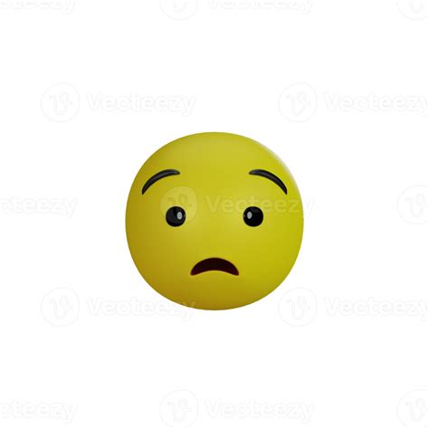 Emoji Amarillo Cara Y Emoción Con Triste Facial Expresión 21312673 Png