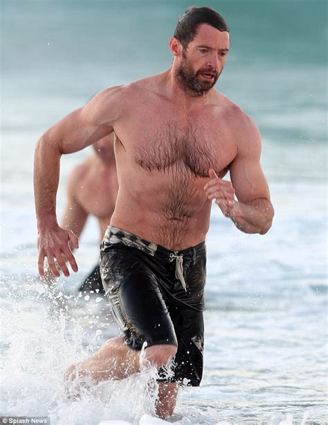 Hugh Jackman Strips Off To Reveal Six Pack Ahead Of New X Men Film Daily Mail Online