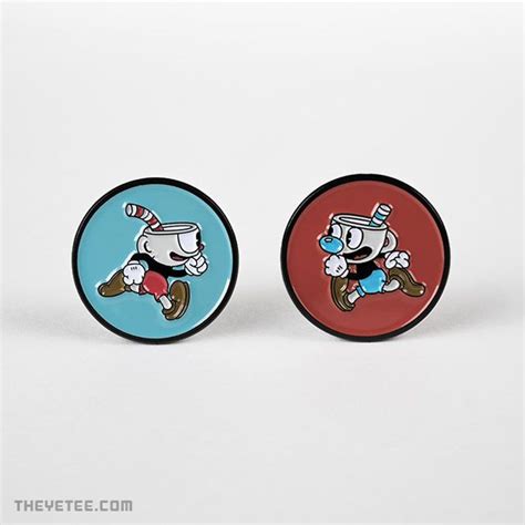 Cuphead And Mugman Pin Set By The Yetee At The Yetee Enamel Pins Soft